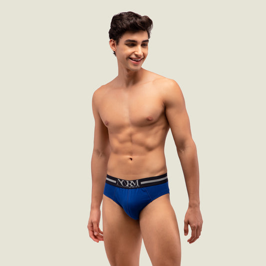 Blue Brief with Black Waistband