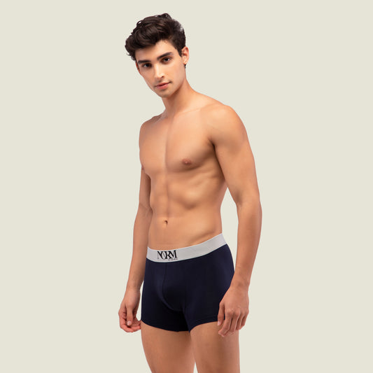 Navy Blue Trunk with Silver Waistband