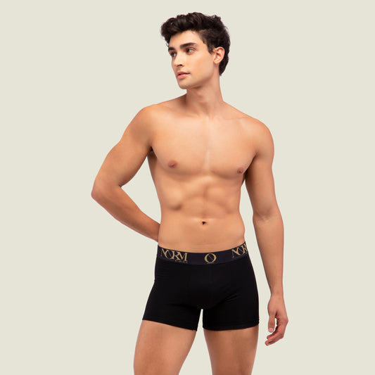 Black Trunk with Gold Waistband
