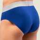Blue Brief with Silver Waistband